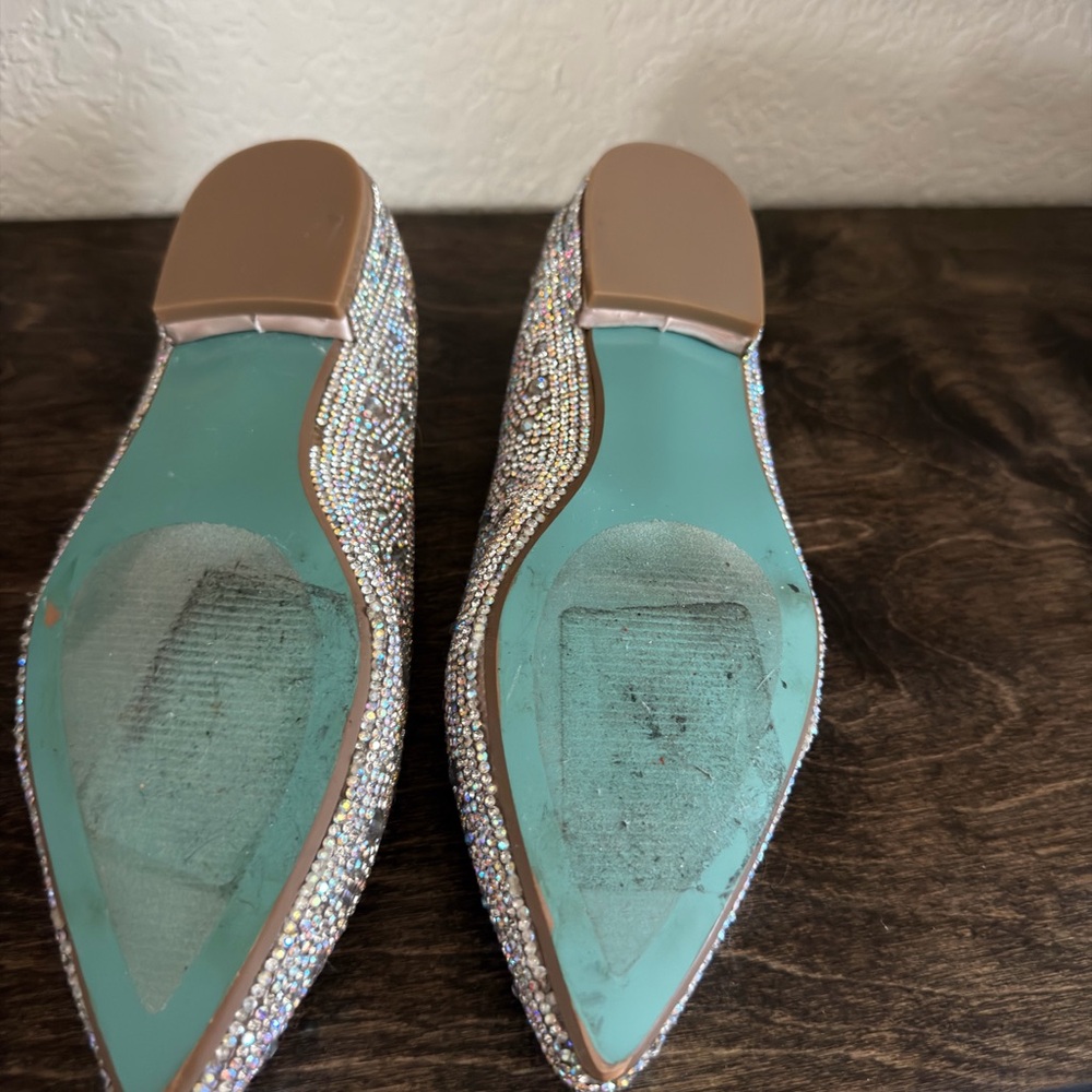 Betsey Johnson Iridescent Crystal Pointed Flats - Picture 5 of 6